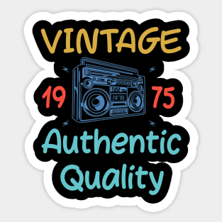 1975 Vintage 45th Birthday Anniversary Gift Sticker